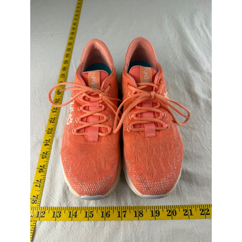 Ryka Devotion X Walking Shoes Womens 9.5 Bright Orange Mesh RE-ZORB Sneakers